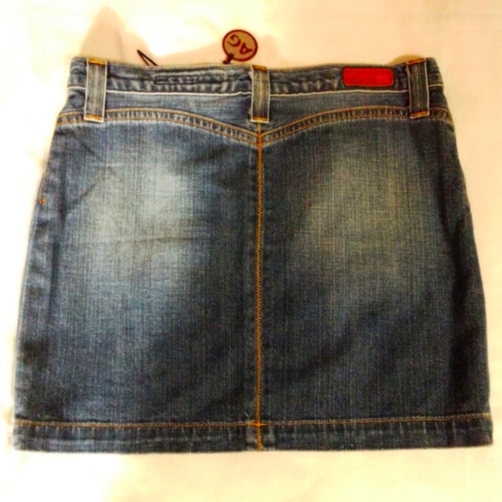 Ag Adriano Goldschmied Women's Blue Denim Skirt - Picture 2 of 4